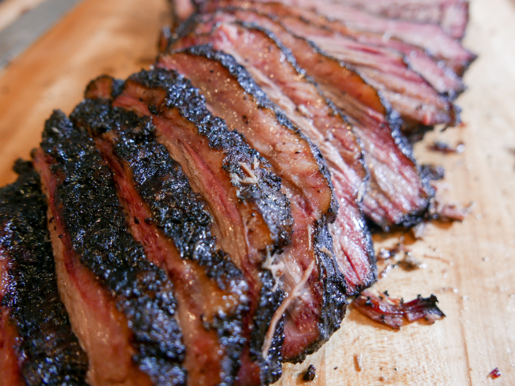 Veterans barbecue beef brisket